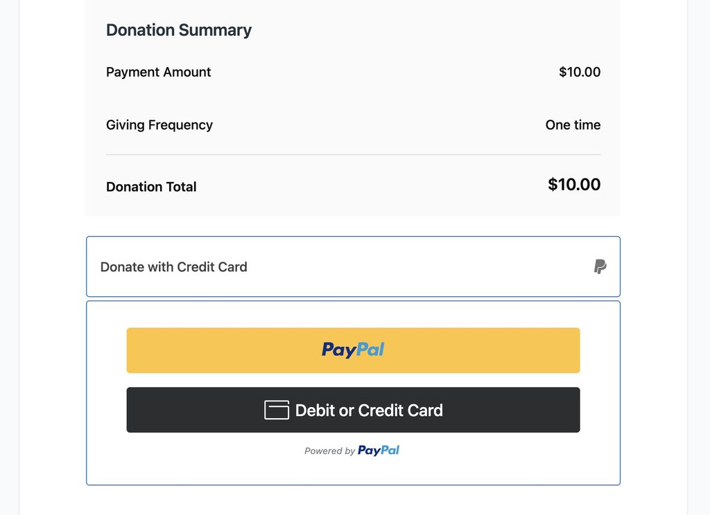 PayPal Smart Buttons on a GiveWP Form