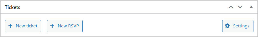 Classic Editor: Add Ticket or RSVP