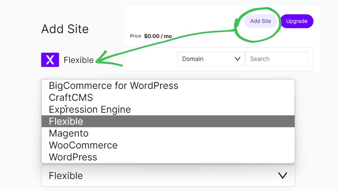 Alternatively, Nexcess offers automated installation options for several platforms, such as BigCommerce for WordPress, CraftCMS, Expression Engine, Magento, WooCommerce, and WordPress.