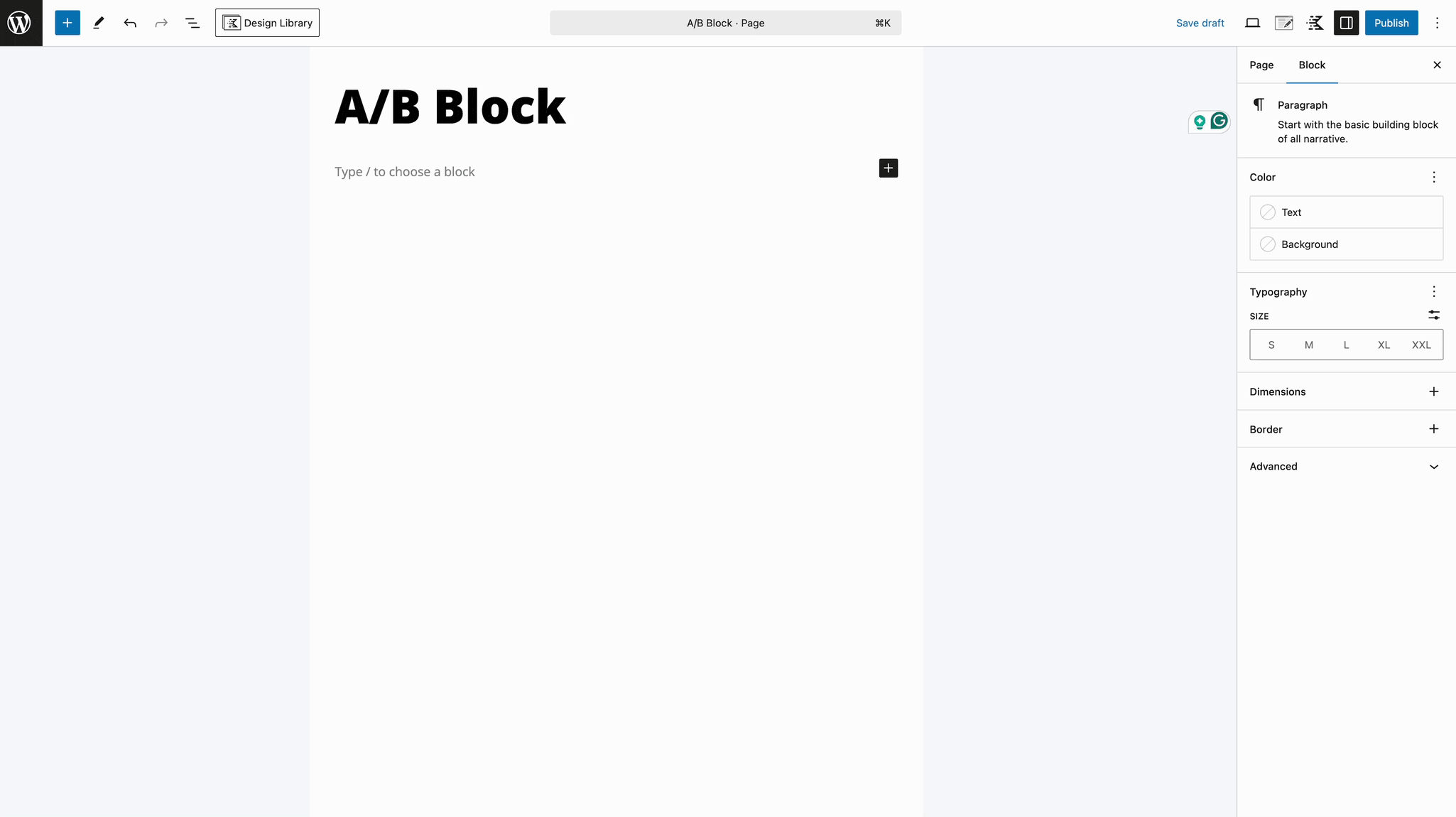AB Testing Block