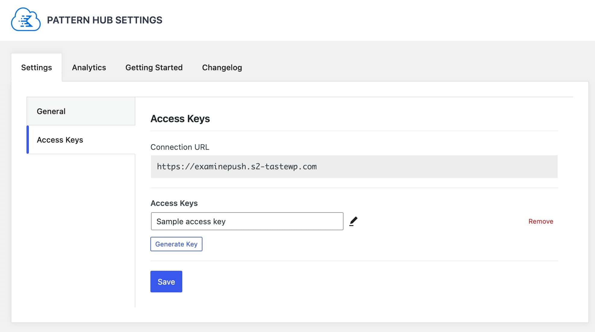Kadence Pattern Hub Access Keys
