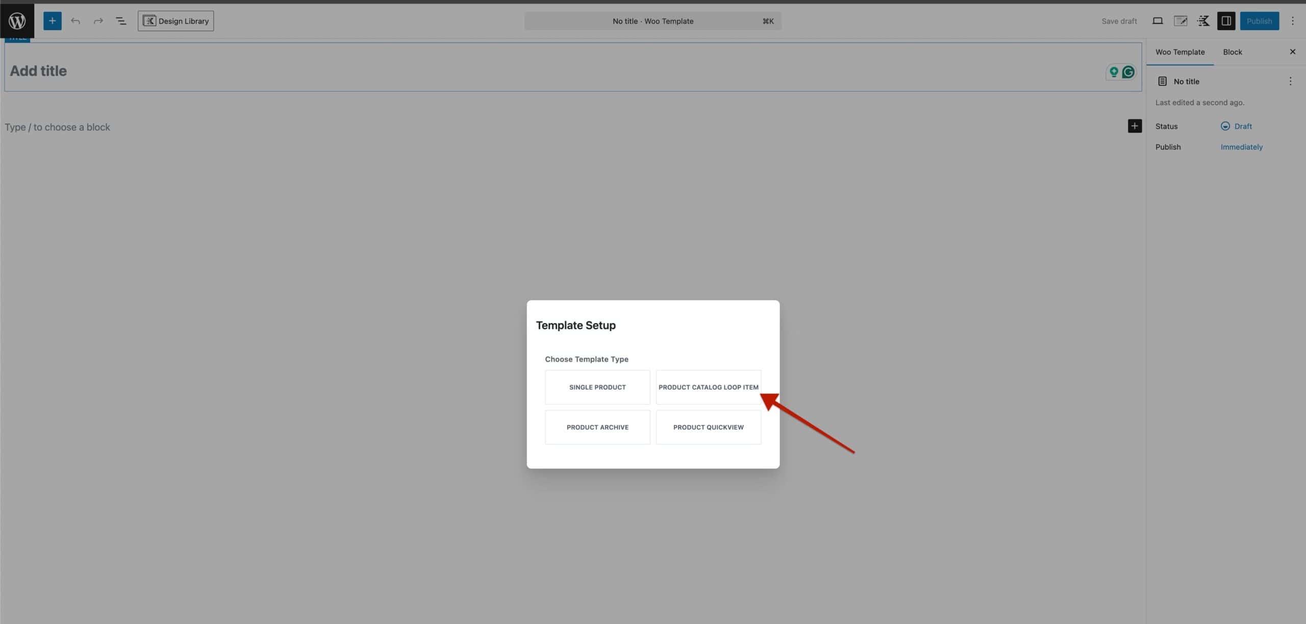 Add Product Catalog Template