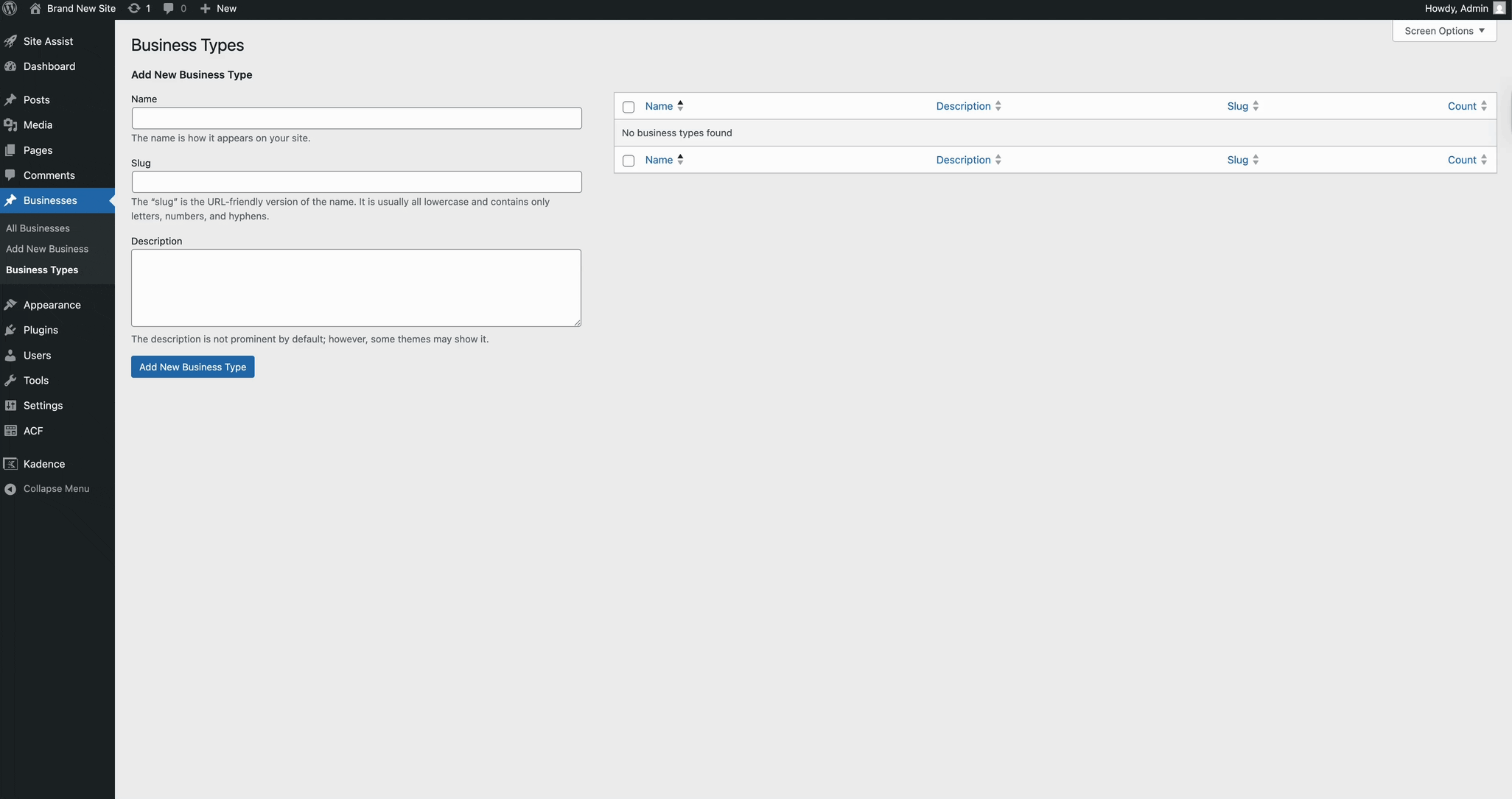 Adding Custom Taxonomy Terms