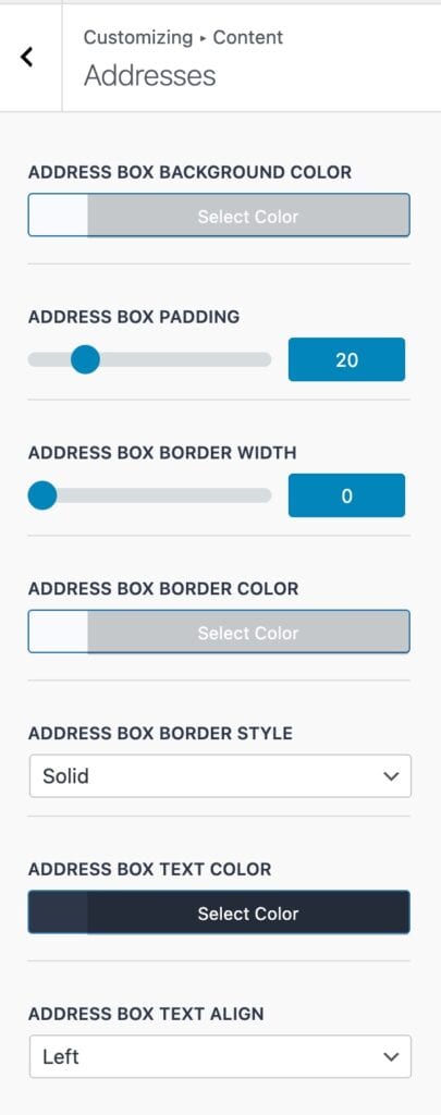Addresses