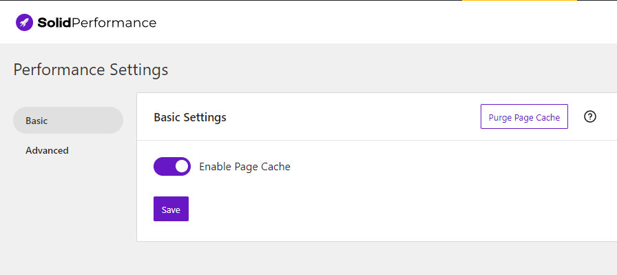 Solid Performance basic settings