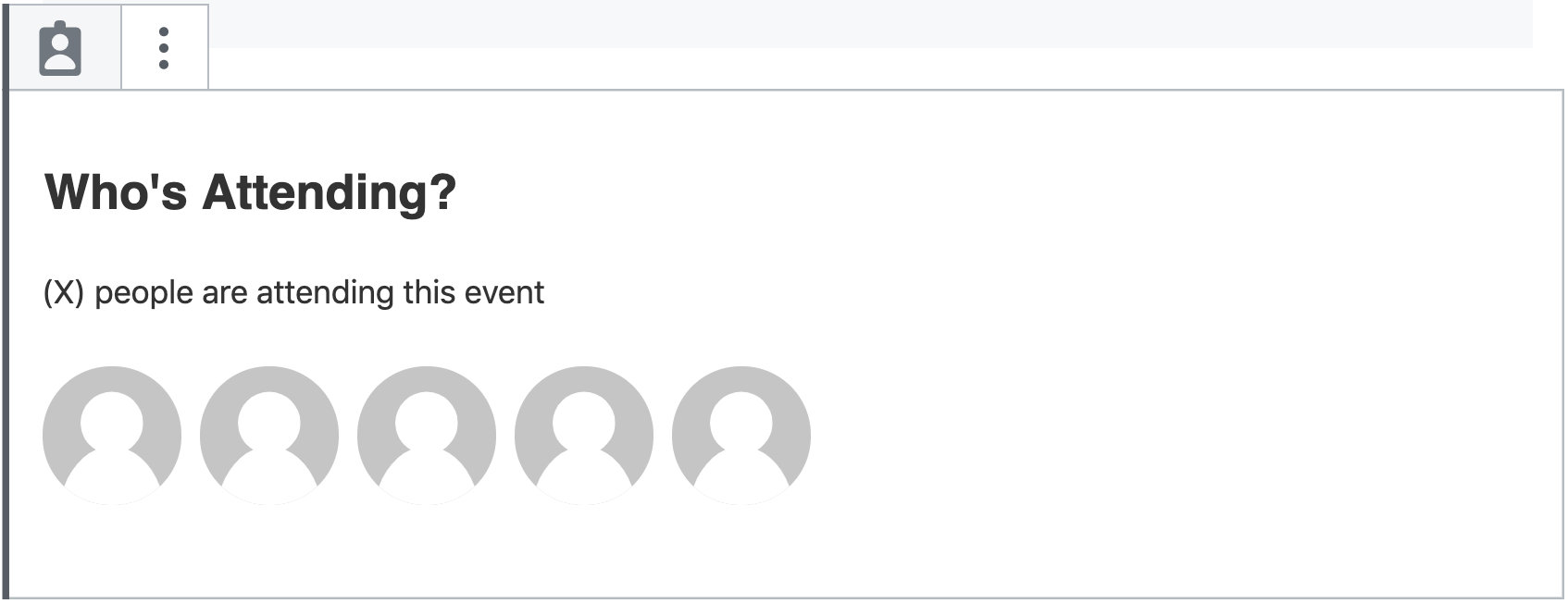 Public Attendee List on the front end