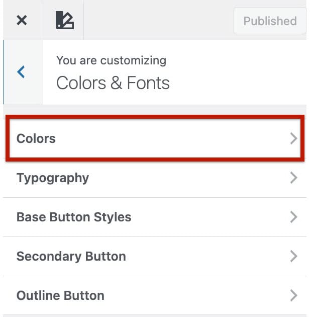 Colors Settings