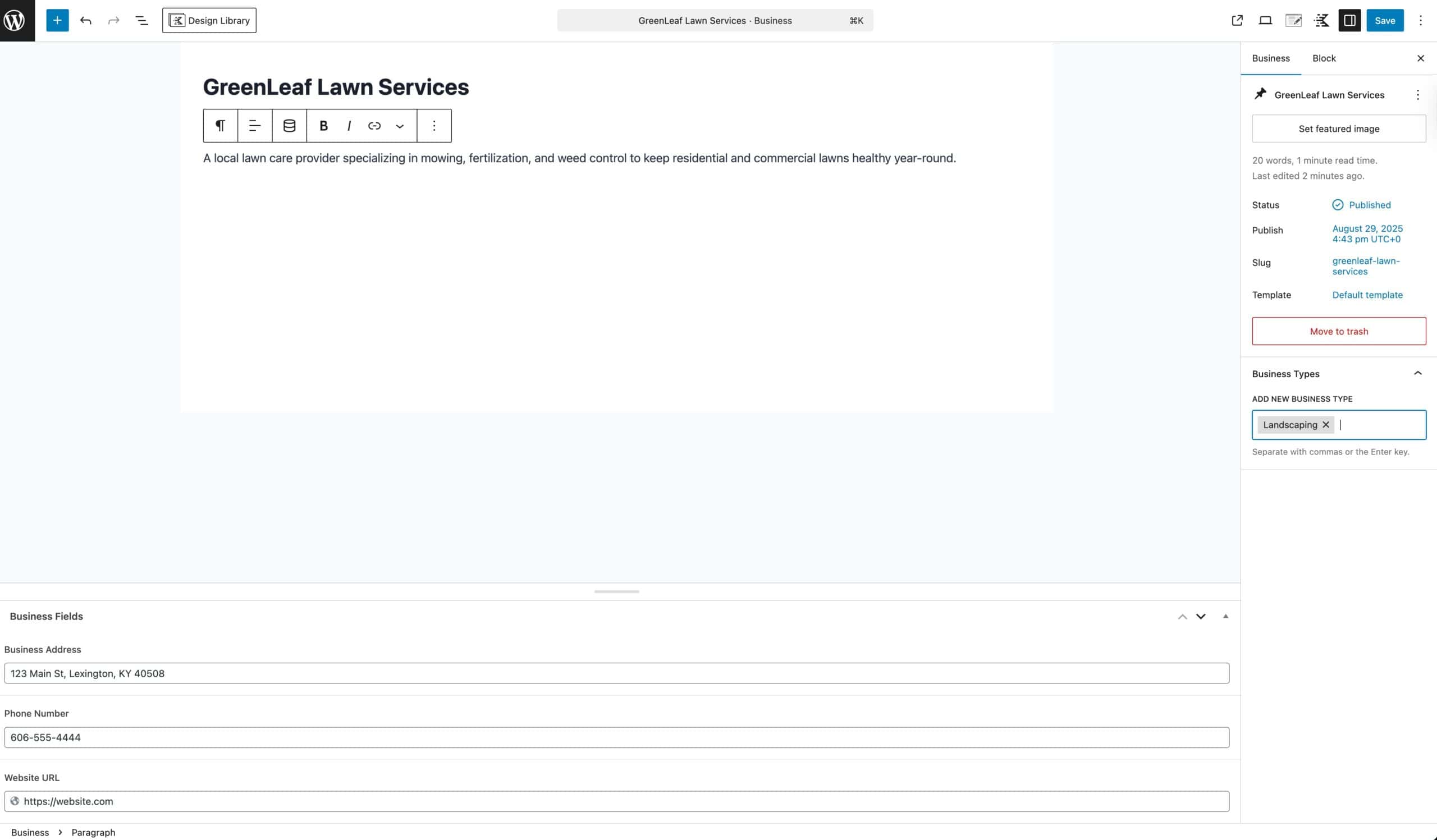 Custom Post Example