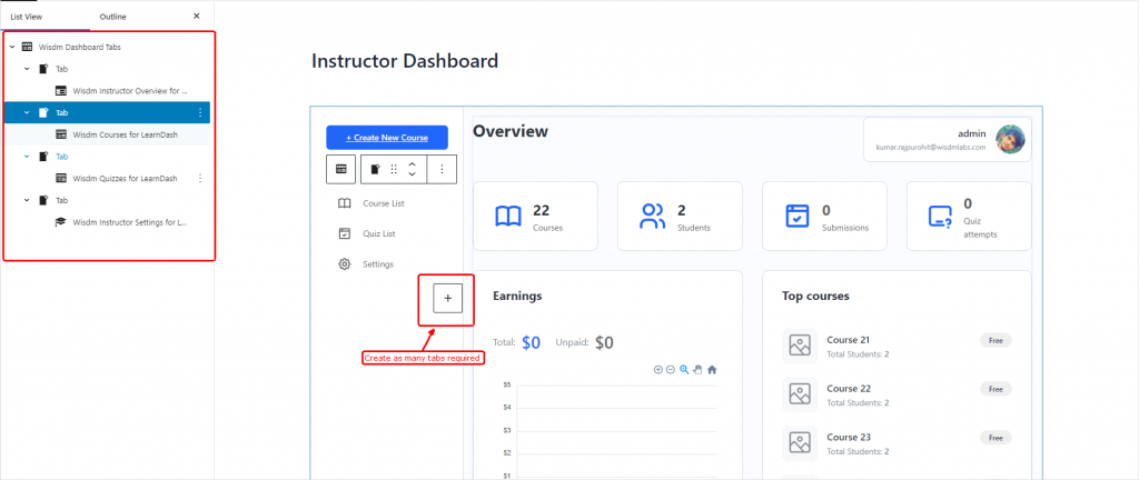 Dashboard Editor