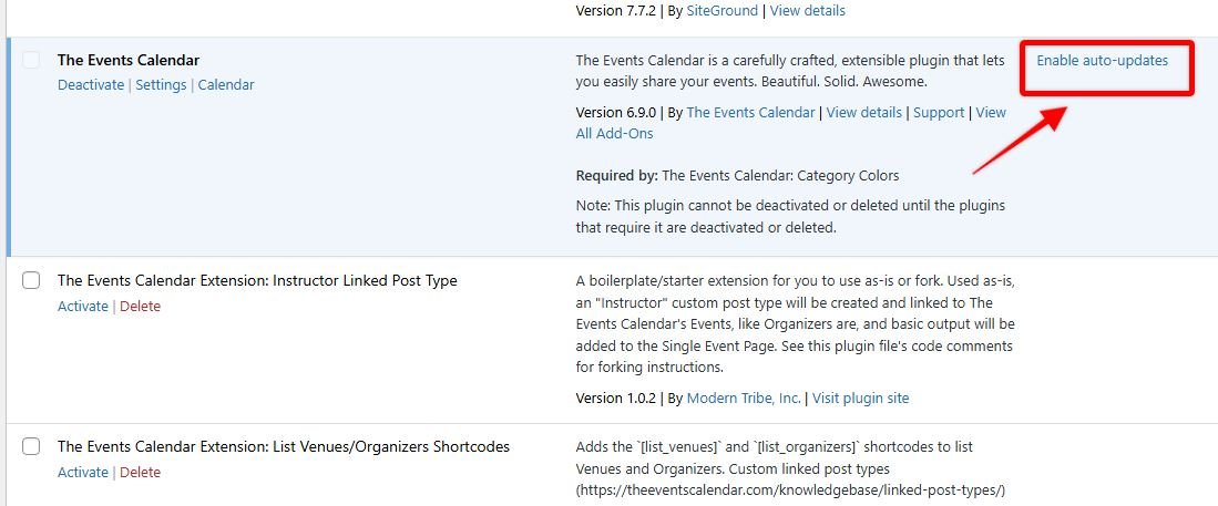 Enable Auto Updates