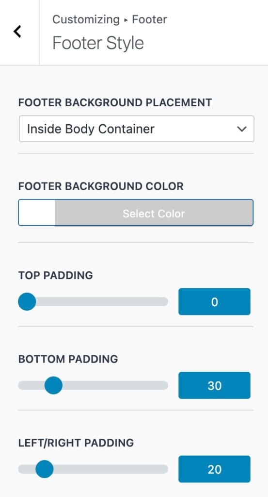 Footer Style