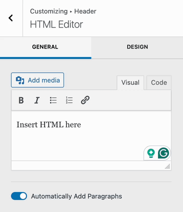 HTML Items