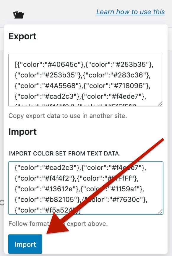 Import Button