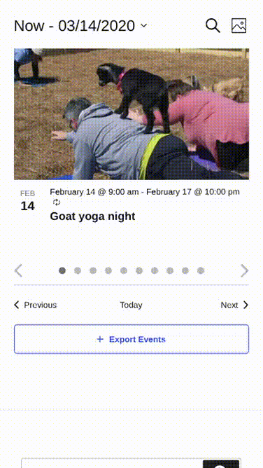 Animated preview of the Photo View slider in portrait orientation on mobile