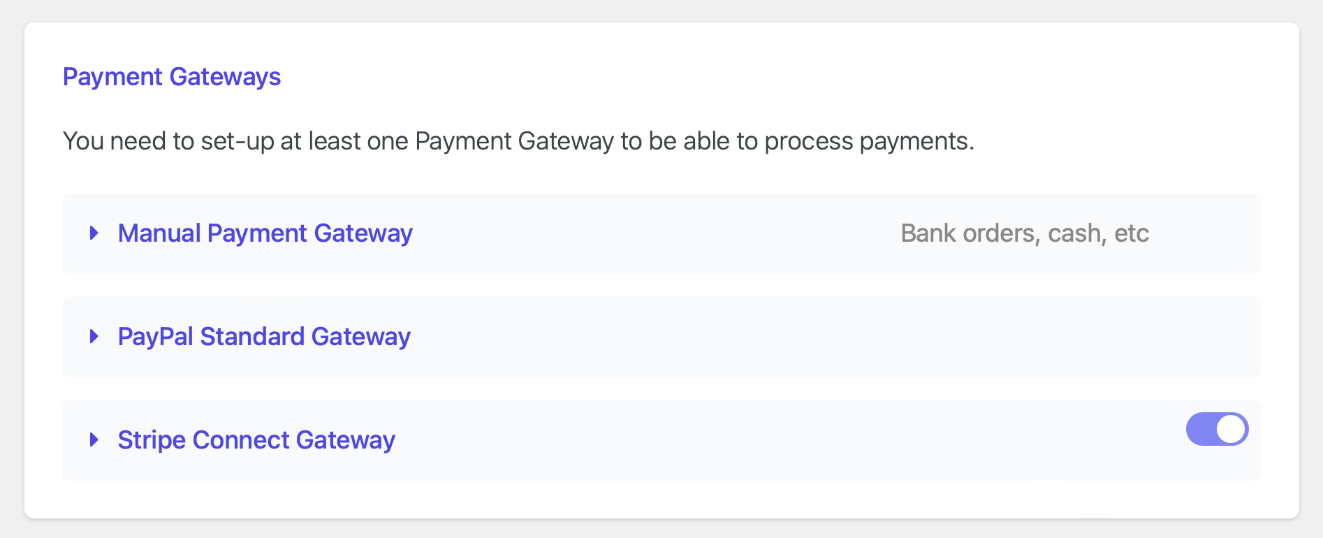 Payment Gateways Settings