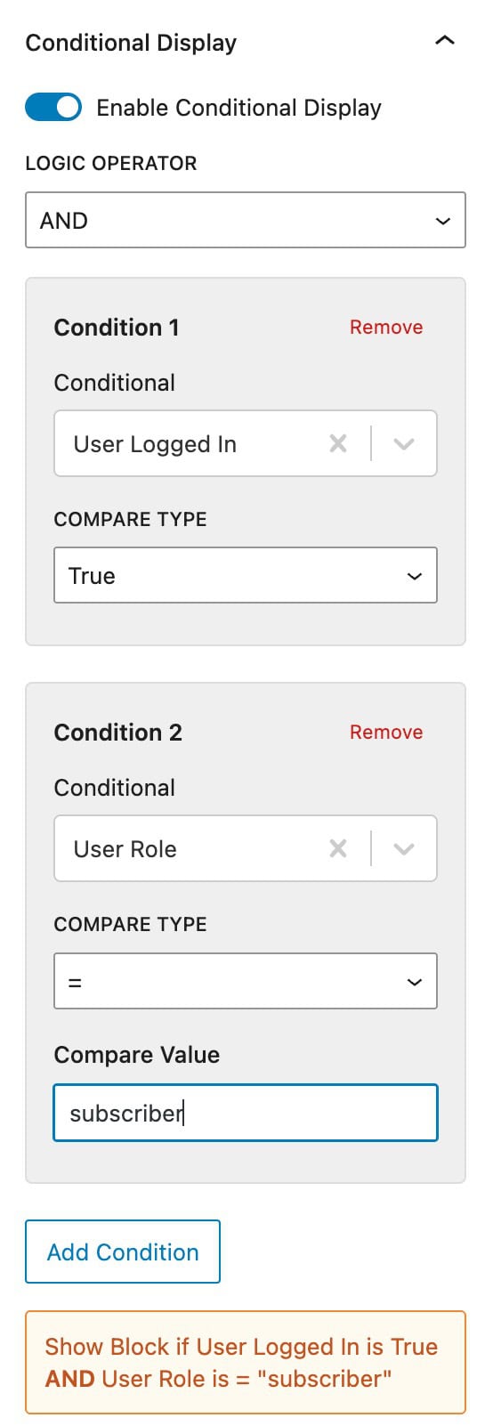 Multiple Conditions
