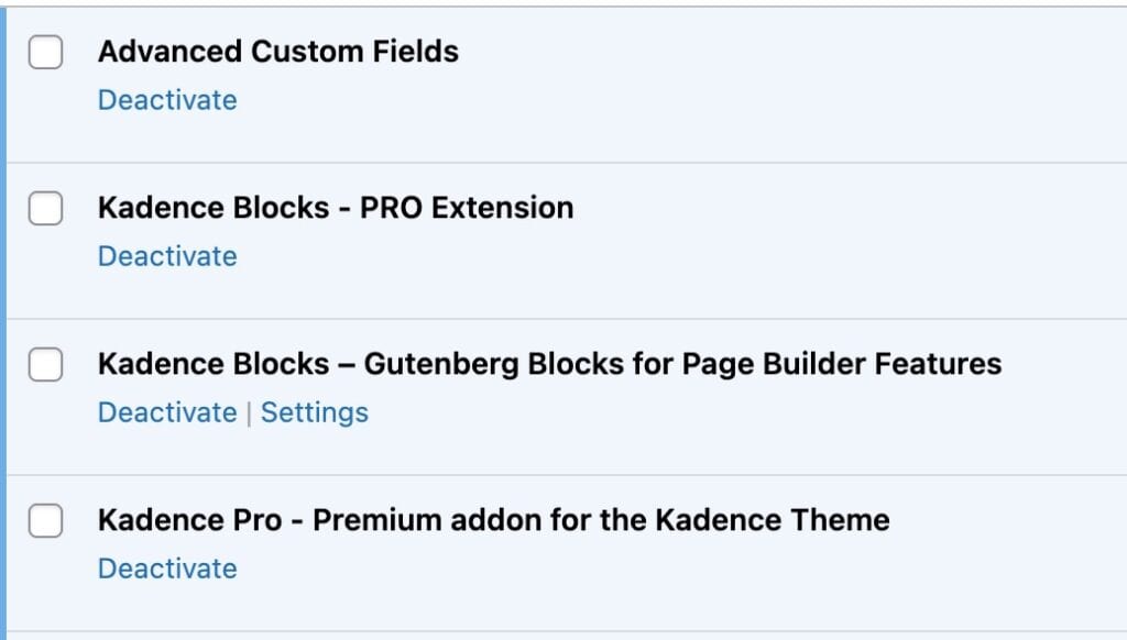 Plugins Required
