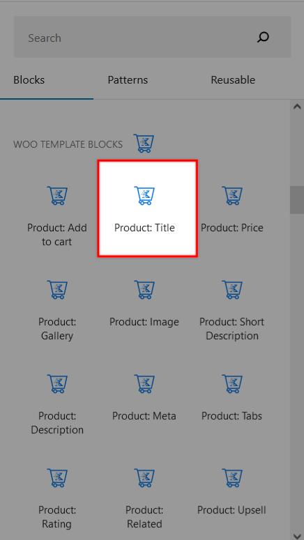 Product Title Block