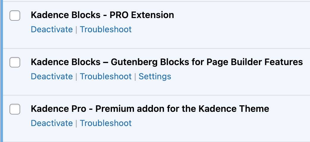 Required Plugins