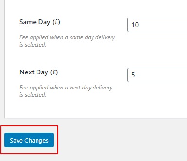Save changes to complete process