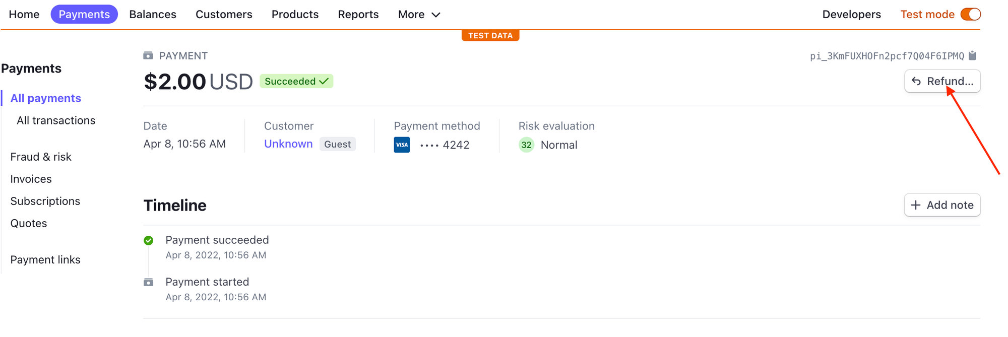 Refund in Stripe with Tickets Commerce