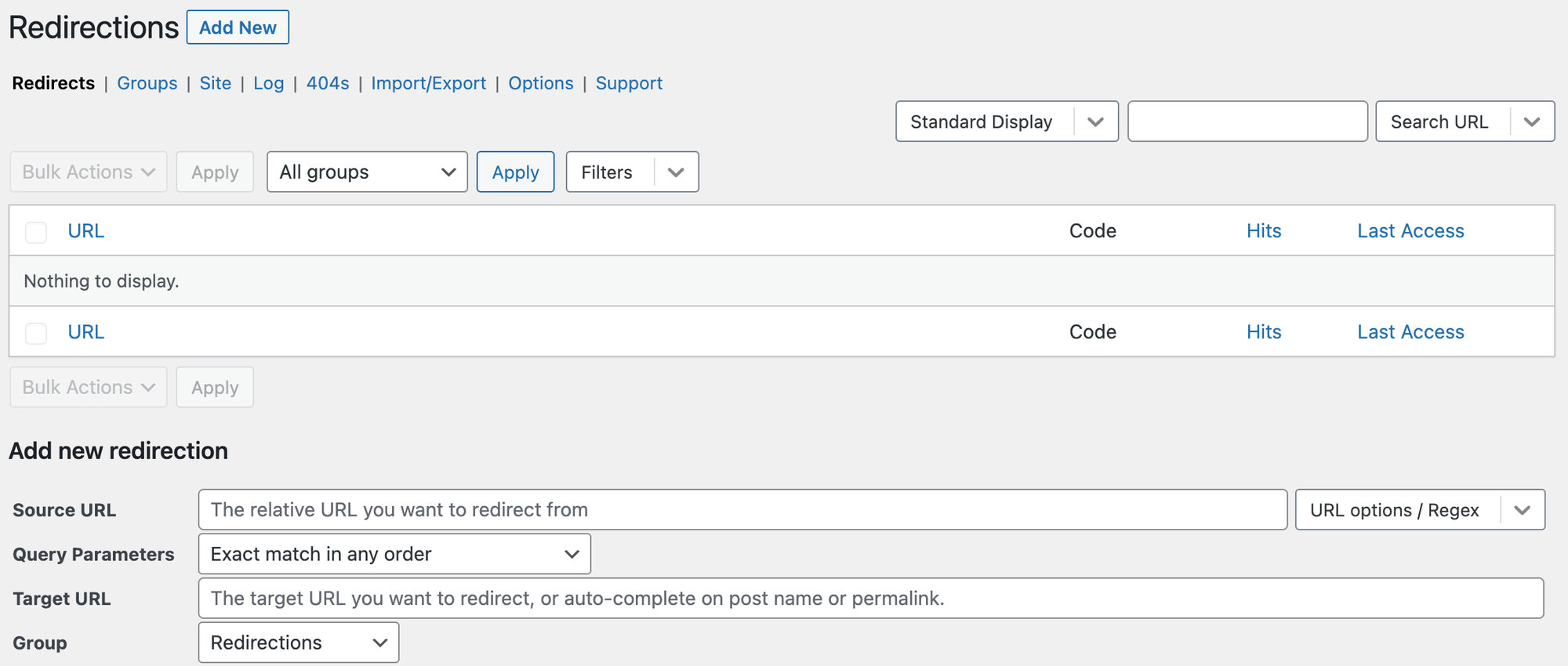 Add new redirect