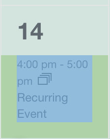 styling the events container