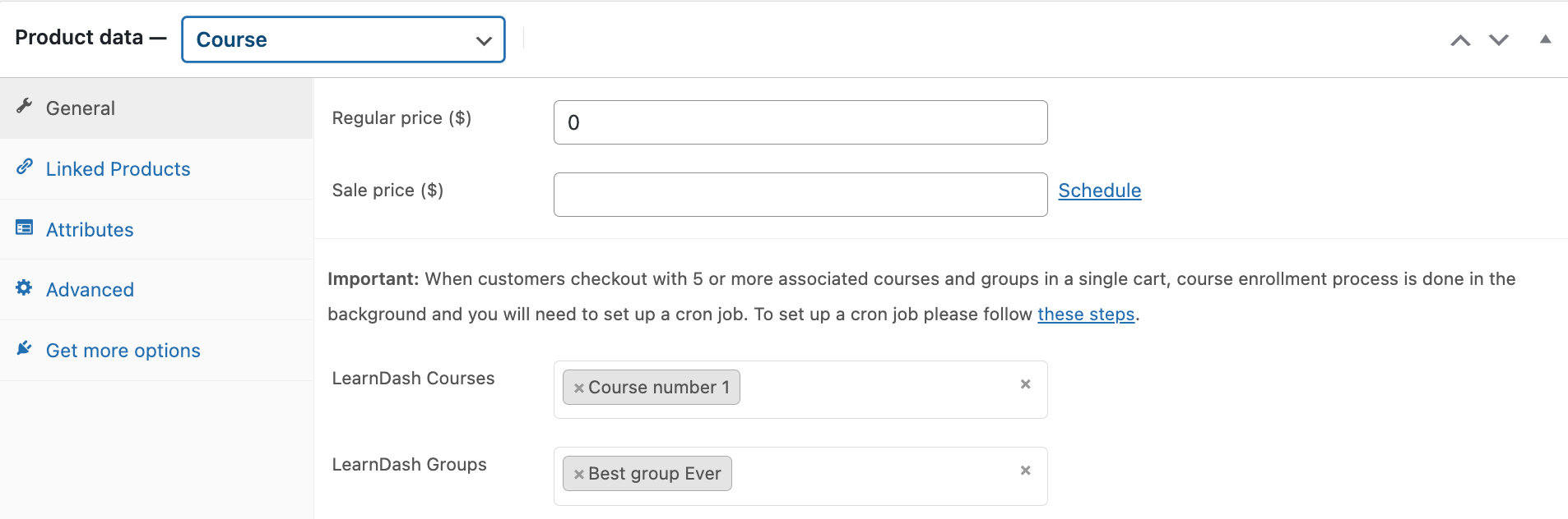 WooCommerce product for ticket