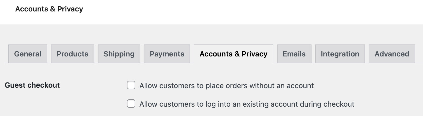 WooCommerce options to uncheck for LearnDash The Events Calendar integration