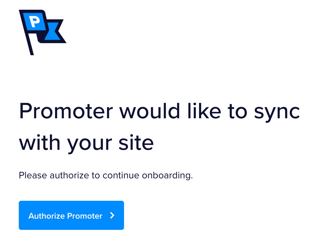 Authorizing Promoter to sync with your WordPress site