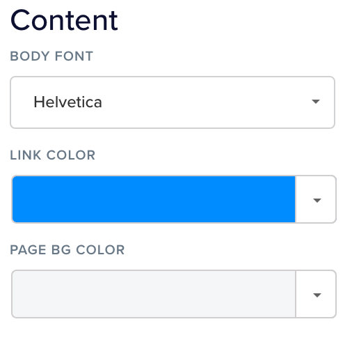 Content section of message template for Promoter