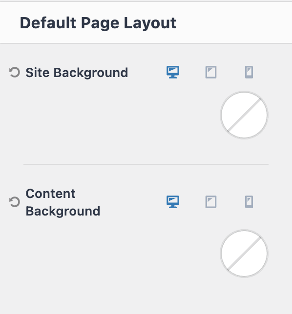 Default Page Layout