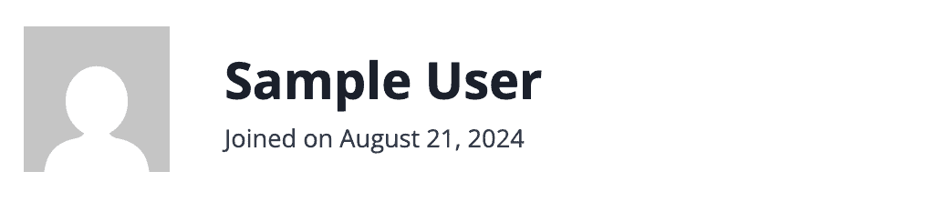 User Info Block display