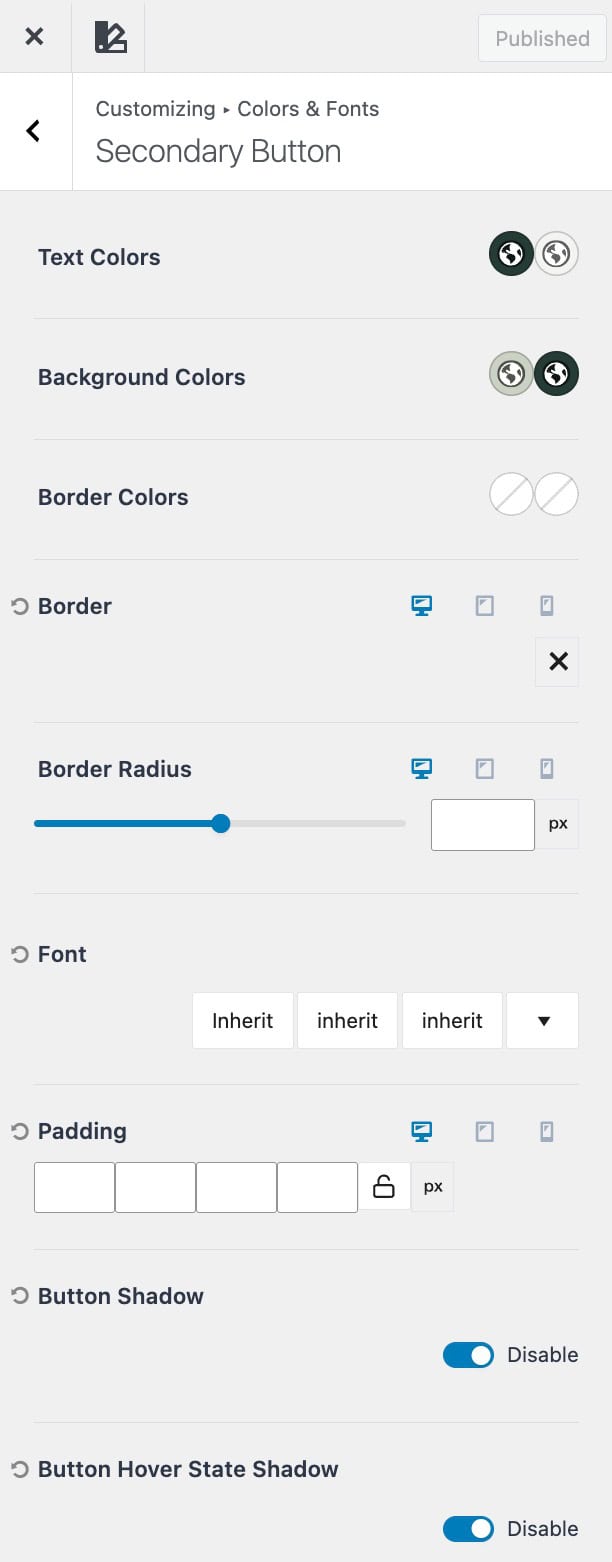Secondary Button