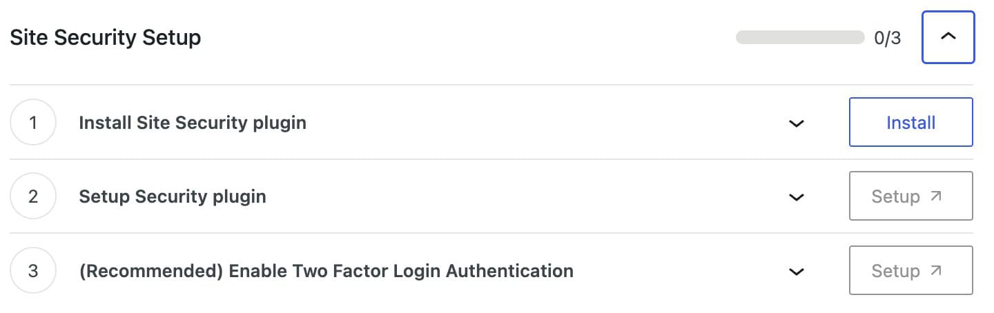 Site Security Setup