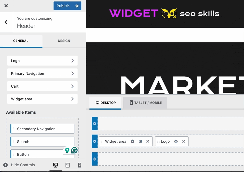 Widget Area