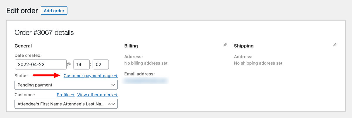 Order details with WooCommerce