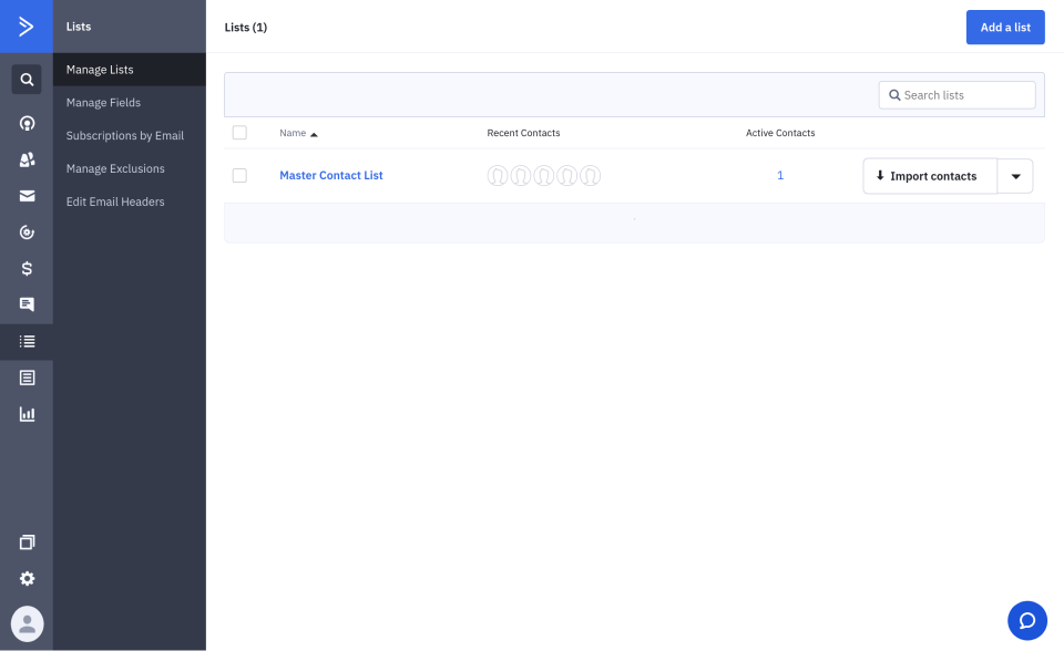 activecampaign creating lists for donors