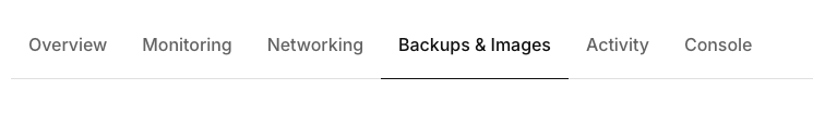 backups and images tab in portal.liquidweb.com