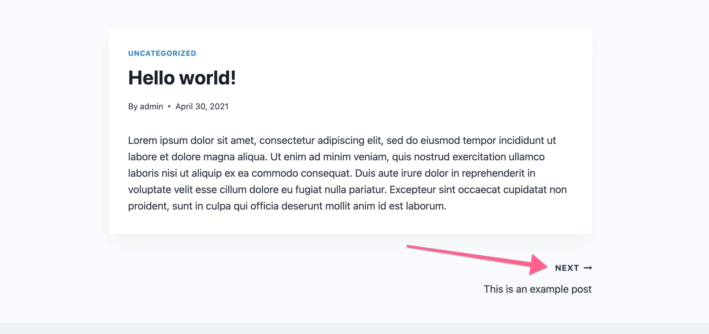 Sample screenshot