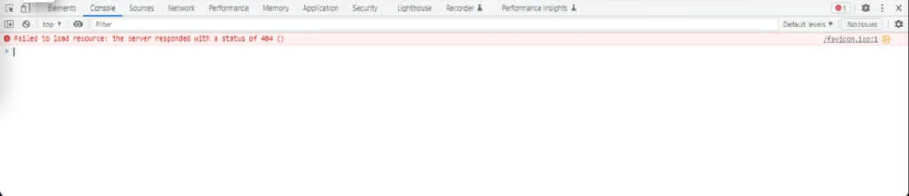 The console for the Chrome browser