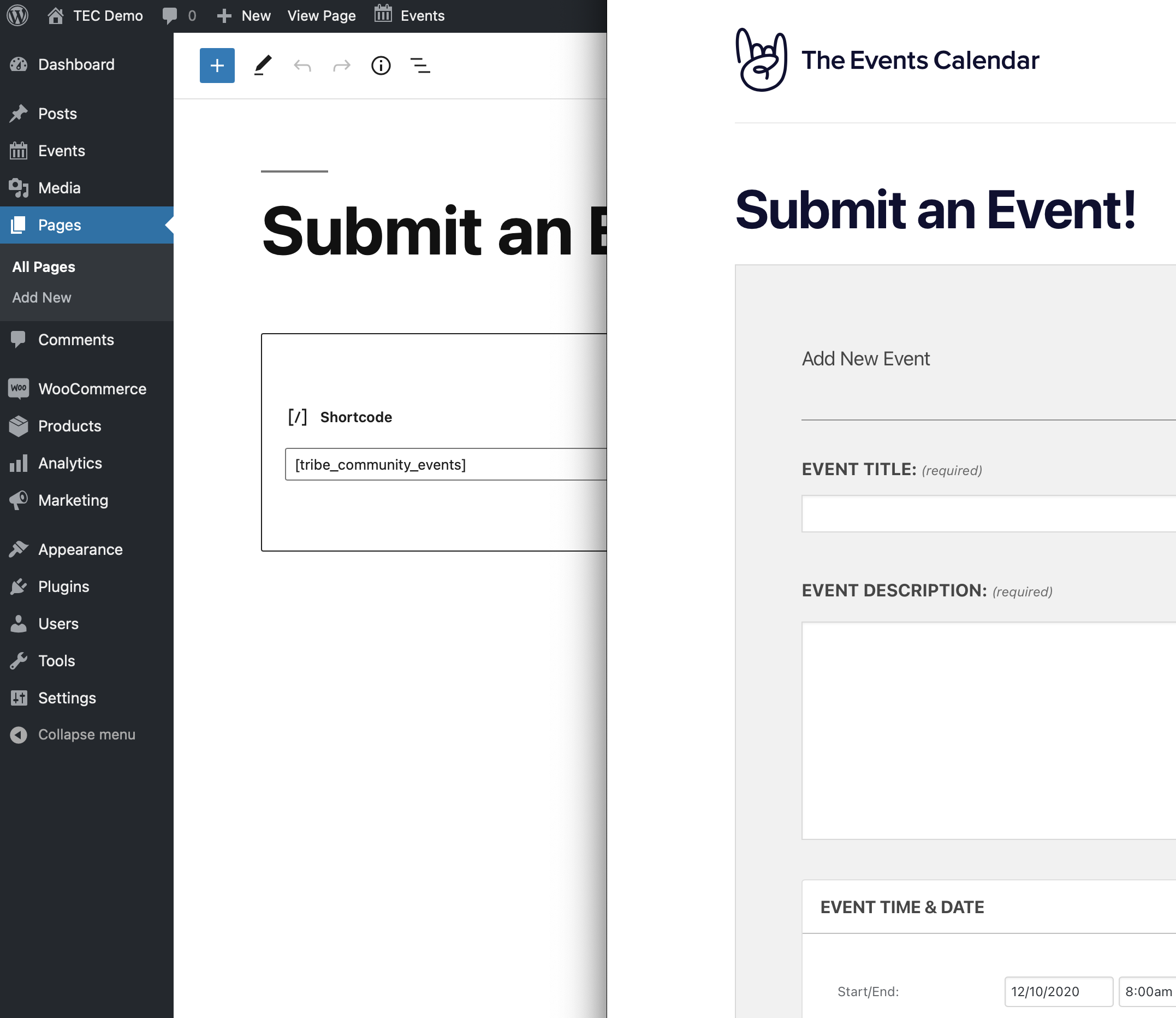Adding a membership rule to the community event page