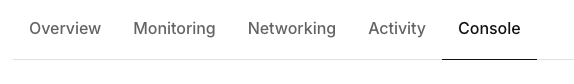 console tab in portal.liquidweb.com
