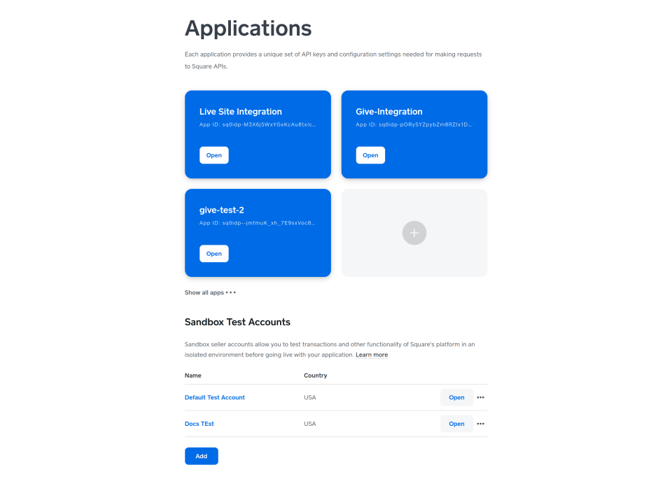 create a square app