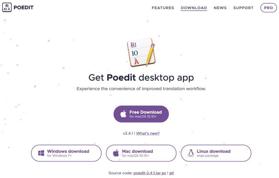 The Poedit download page