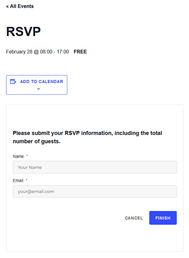 Final result of template override with Event Tickets