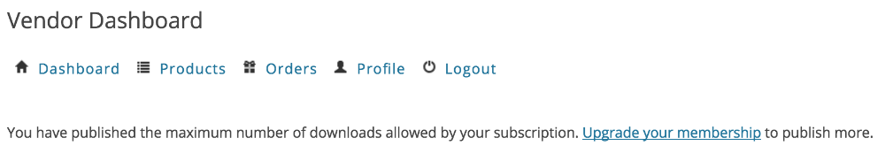 Easy Digital Downloads Frontend Submissions - vendor limit reached