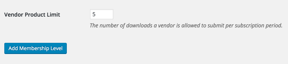 Easy Digital Downloads Frontend Submissions Vendor Limits setting