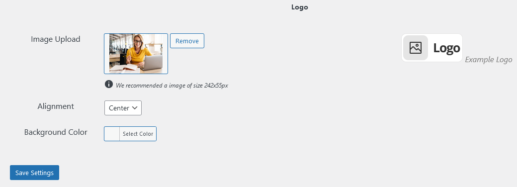 Setting an image as a logo on Instructor Dashboard