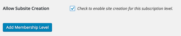 How to enable WordPress multisite site creation in the Restrict Content Pro membership plugin for WordPress